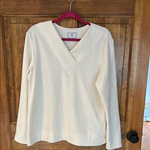 Dudley Stephens Cream V-Neck Sweater